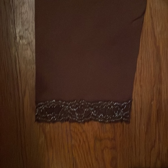 Limited too chocolate brown leggings lace 3/4 Y2K - Picture 2 of 2